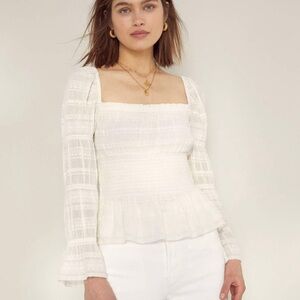 NWT Aritzia Wilfred Sz XS Fable Blouse In Espace